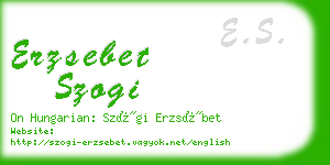 erzsebet szogi business card